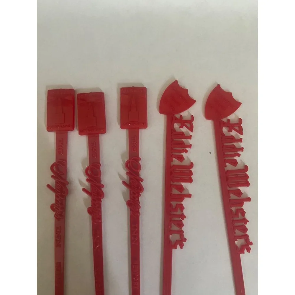 Eddie Masters and Newport Red Vintage‎ Lot of 5 Swizzle Sticks